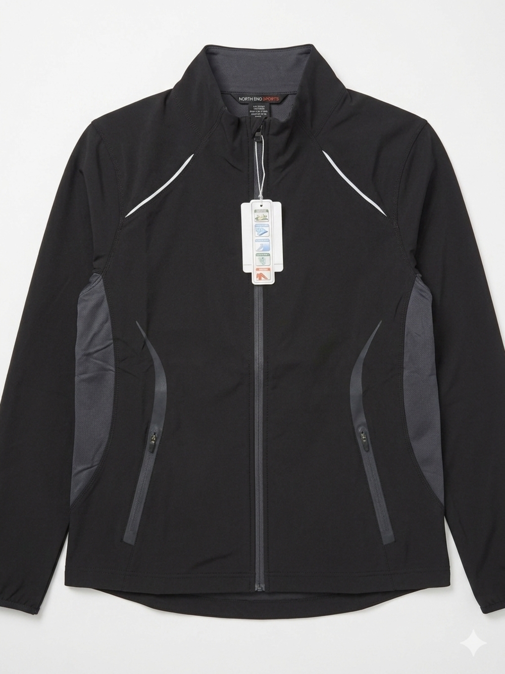 North End Men’s Black Performance Zip Jacket